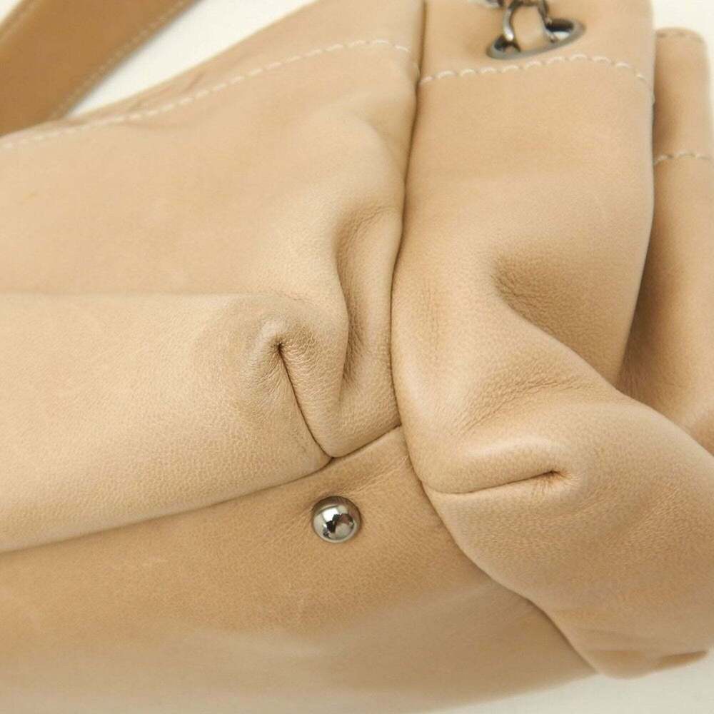 CHANEL Cream Lambskin Leather Shoulder Bag - Picture 13 of 16
